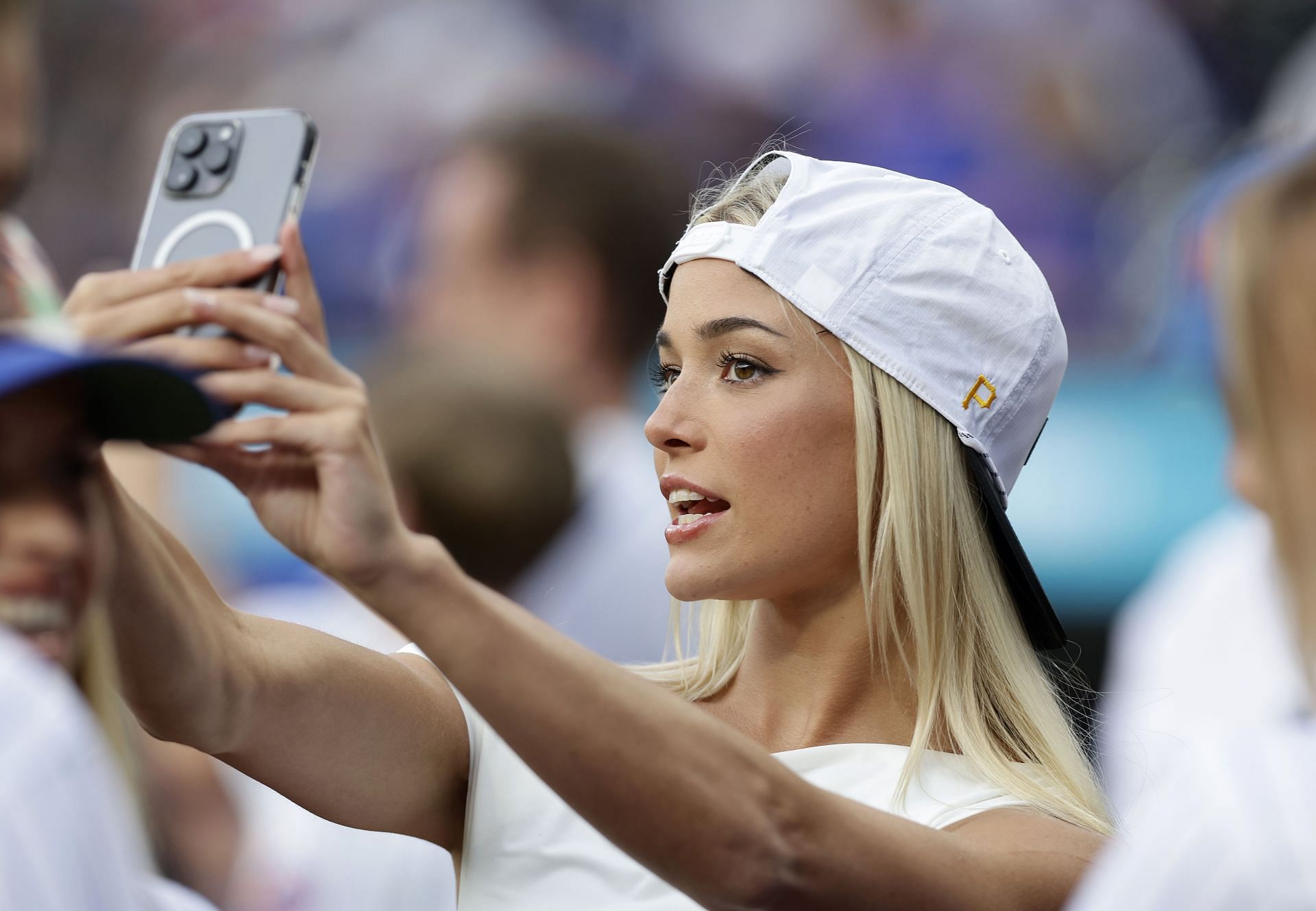 Olivia Dunne attends a game between the New York Mets and the Pittsburgh Pirates (Photo by Jim McIsaac/Getty Images)